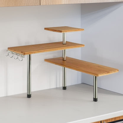 Well Home - Estante Esquinero De Bambú Para La Cocina, Compacto Y Elegante 45x43x38,5cm