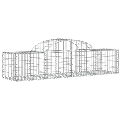 Cestas De Gaviones 18 Uds Forma De Arco Hierro 200x50x40/60 Cm_2