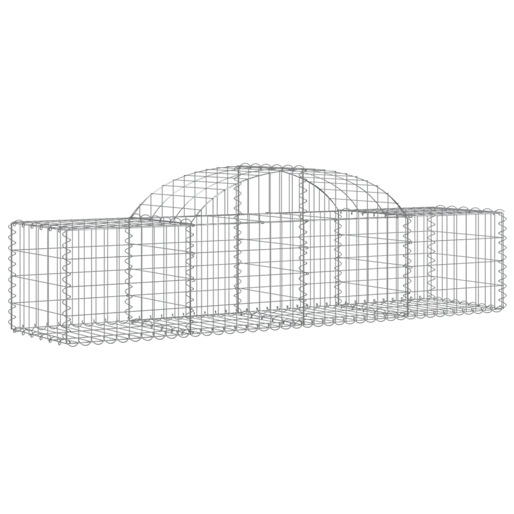 Cestas De Gaviones 40 Uds Forma De Arco Hierro 200x50x40/60 Cm_2