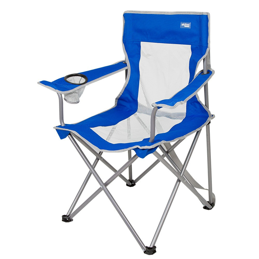Silla Plegable Camping Con Posavasos Y Respaldo Transpirable Aktive_0