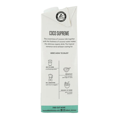 Pack 6x Bebida vegetal coco supreme Bio Abbot Kinney 1L