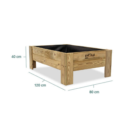 Mesa de cultivo baja Gardenbrico L40 Hortalia 160 L