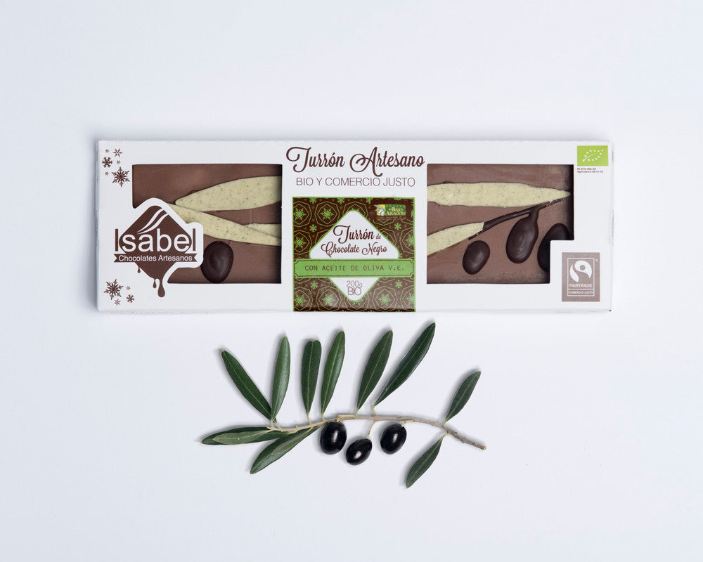 Turrón Artesano Bio – Chocolate 73% Cacao Y Aceite De Oliva Virgen Extra Y Flor De Sal, 200 G._0