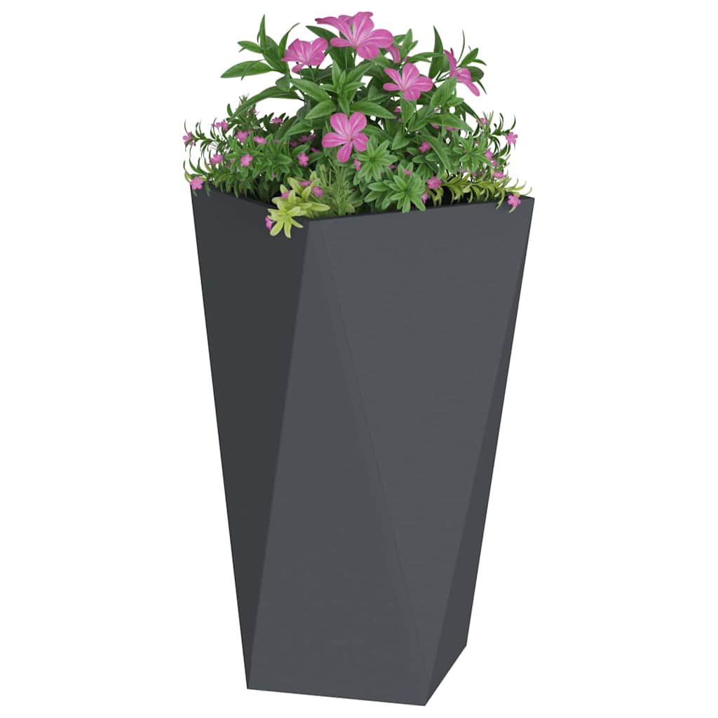 Jardinera 2 Pcs Antracita 40 X 40 X 75 Cm Acero_2