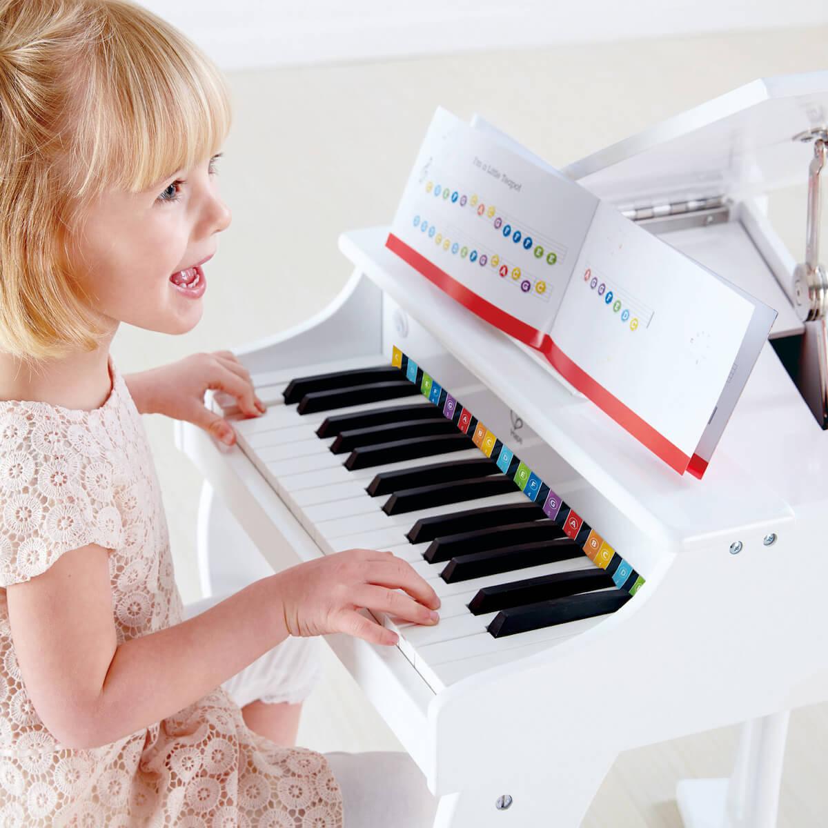 Piano Deluxe Grand Piano Hape White