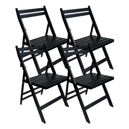 Pack 4 Sillas Plegables De Madera De Bambú 42.5x47.5x79cm O91_0