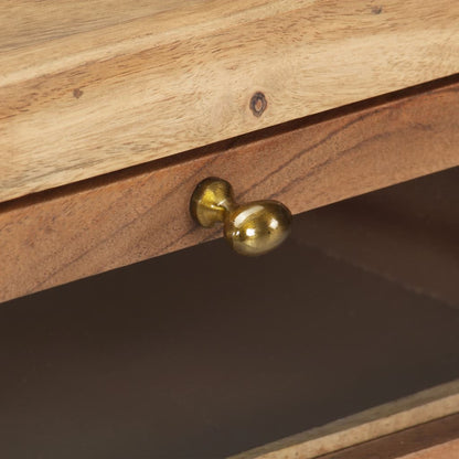 Mesa Consola De Madera Maciza De Acacia 90x35x76 Cm_4