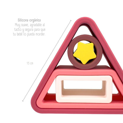 Juguete Geométrico Apilable Para Bebé De Silicona Orgánica Multifunción Althea Living Multicolor_5