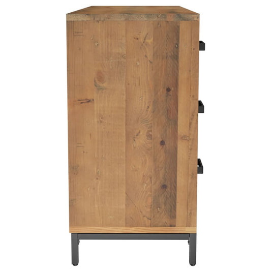Aparador De Madera Maciza De Pino Marrón 110x35x70 Cm / Vetonek_0