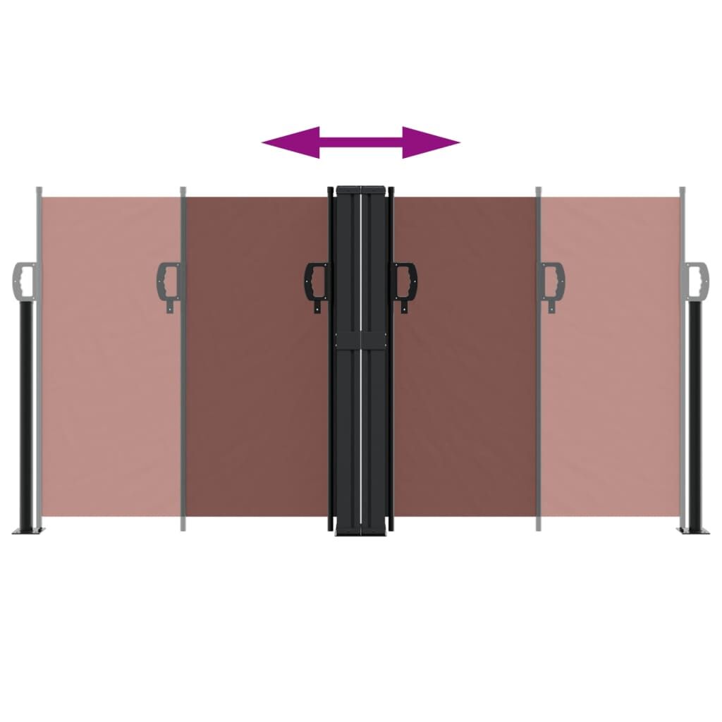 Vidaxl Toldo Lateral Retráctil Marrón 120x1000 Cm_4