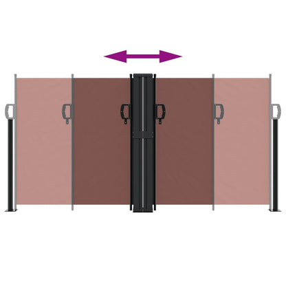 Vidaxl Toldo Lateral Retráctil Marrón 120x1200 Cm_4