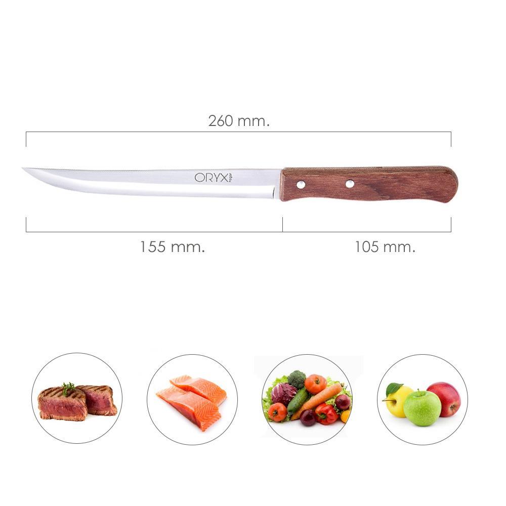 Cuchillo Montana Cocina Hoja Acero Inoxidable 15 Cm. Mango Madera_1