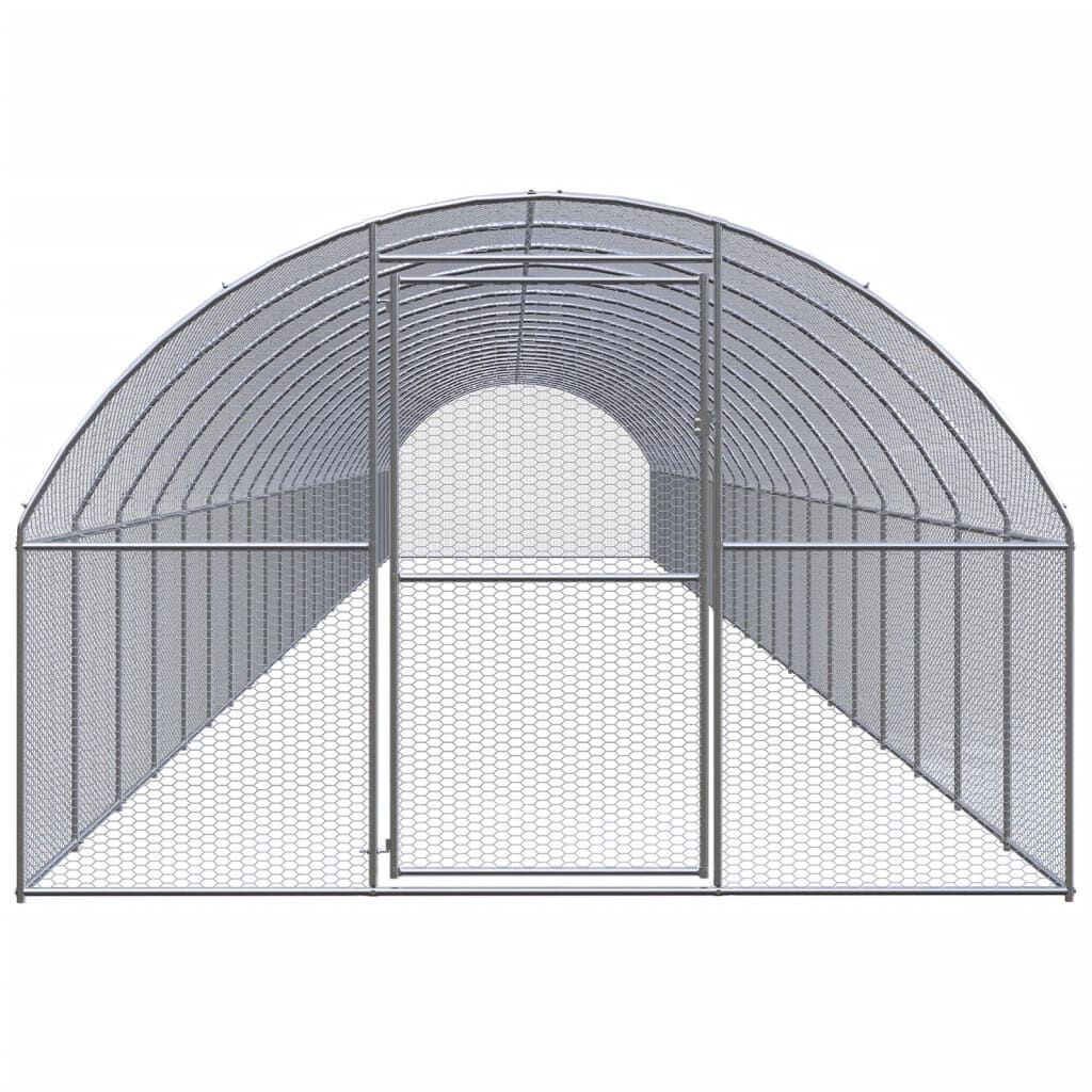 Vidaxl Gallinero De Exterior De Acero Galvanizado 3x24x2 M_1