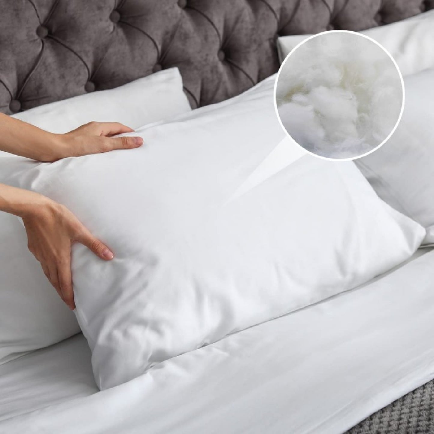 Cecotec Almohada Flow Purecomfort 150 Cm. Fibra Con Tacto De Seda Y Tratamiento Antiácaros Y Antibacterias Máximo Confor_2