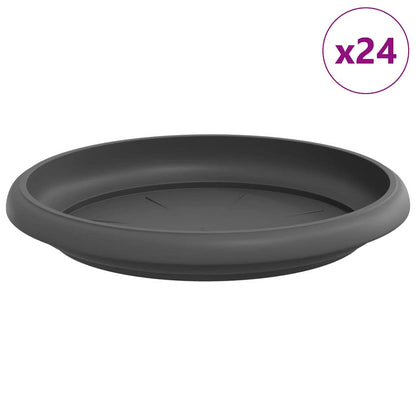 Bandeja Redonda Para Flores 24 Uds. Negro Ø 15,5 X 2 Cm_0