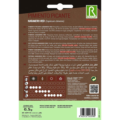 Semillas Pimiento Picante Habanero Red Rocalba