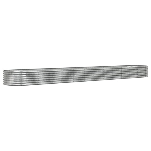 Jardinera Arriate Acero Galvanizado Plata 512x80x36 Cm_0