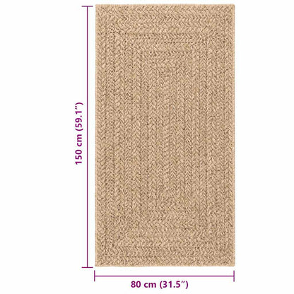 Vidaxl Alfombra Zizur Apariencia Yute Interior Exterior Beige 80x150cm_2