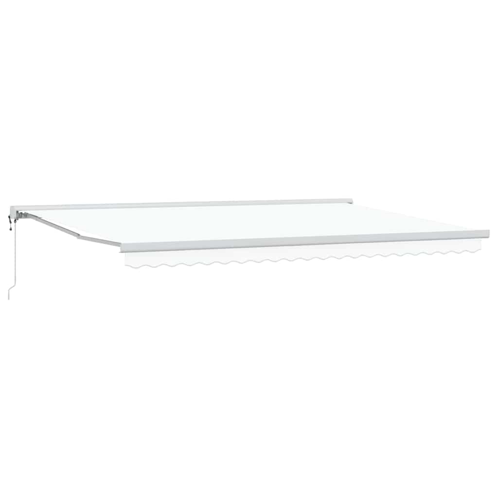 Toldo Retráctil Blanco 500 X 300 X 165 Cm Tela Y Metal_0
