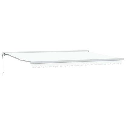 Toldo Retráctil Blanco 500 X 300 X 165 Cm Tela Y Metal_0