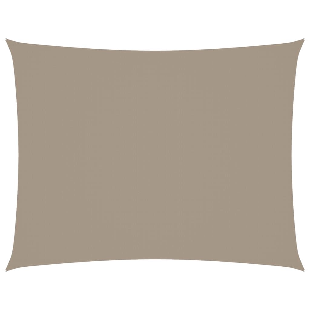 Vidaxl Toldo De Vela Rectangular Tela Oxford Gris Taupe 3x4 M_0