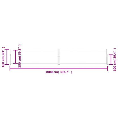 Vidaxl Toldo Lateral Retráctil Antracita 160x1000 Cm_2