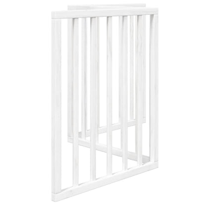 Vidaxl Puerta Para Perros Plegable 3 Paneles Madera Álamo Blanca 150cm_4