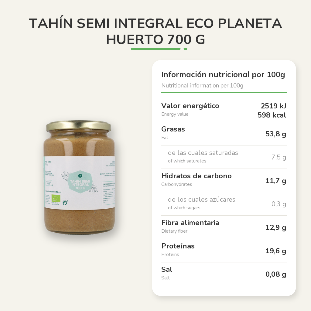 Información nutricional
