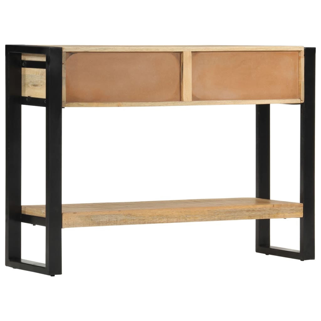Mesa Consola Madera Maciza De Mango Rugosa 110x30x76 Cm_1