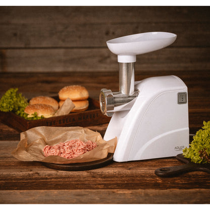 Picadora De Carne Eléctrica, Embutidora Salchichas, 3 Discos Corte, Cuchilla Acero Inoxidable Adler Ad4803