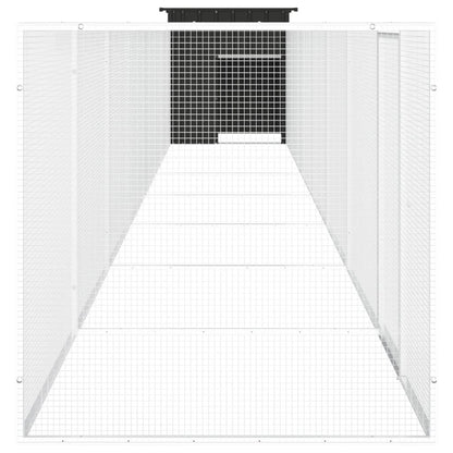 Vidaxl Jaula De Gallinas Acero Galvanizado Antracita 800x91x100 Cm_3