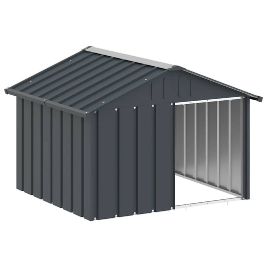 Casa De Perro Acero Galvanizado Antracita 116,5x103x81,5 Cm_0