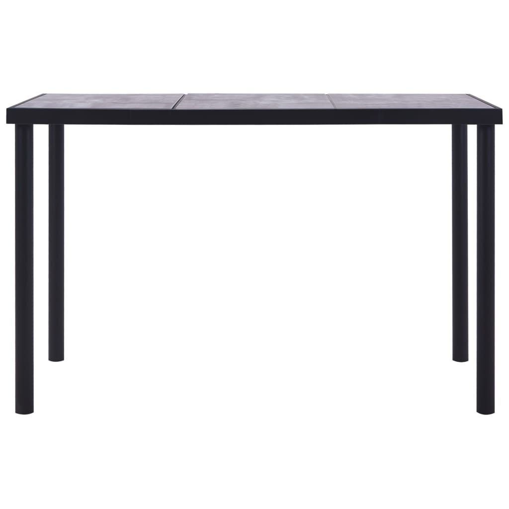 Mesa De Comedor De Mdf Negro Y Gris Hormigón 160x80x75 Cm_0