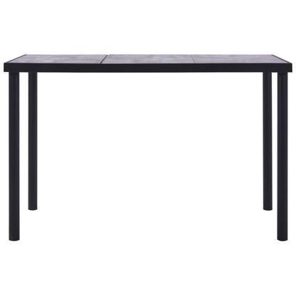 Mesa De Comedor De Mdf Negro Y Gris Hormigón 160x80x75 Cm_0