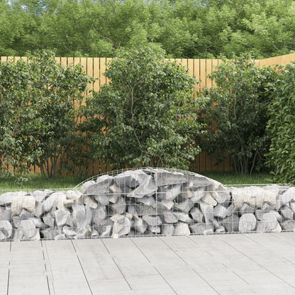 Cestas De Gaviones 17 Uds Forma De Arco Hierro 300x50x40/60 Cm_1