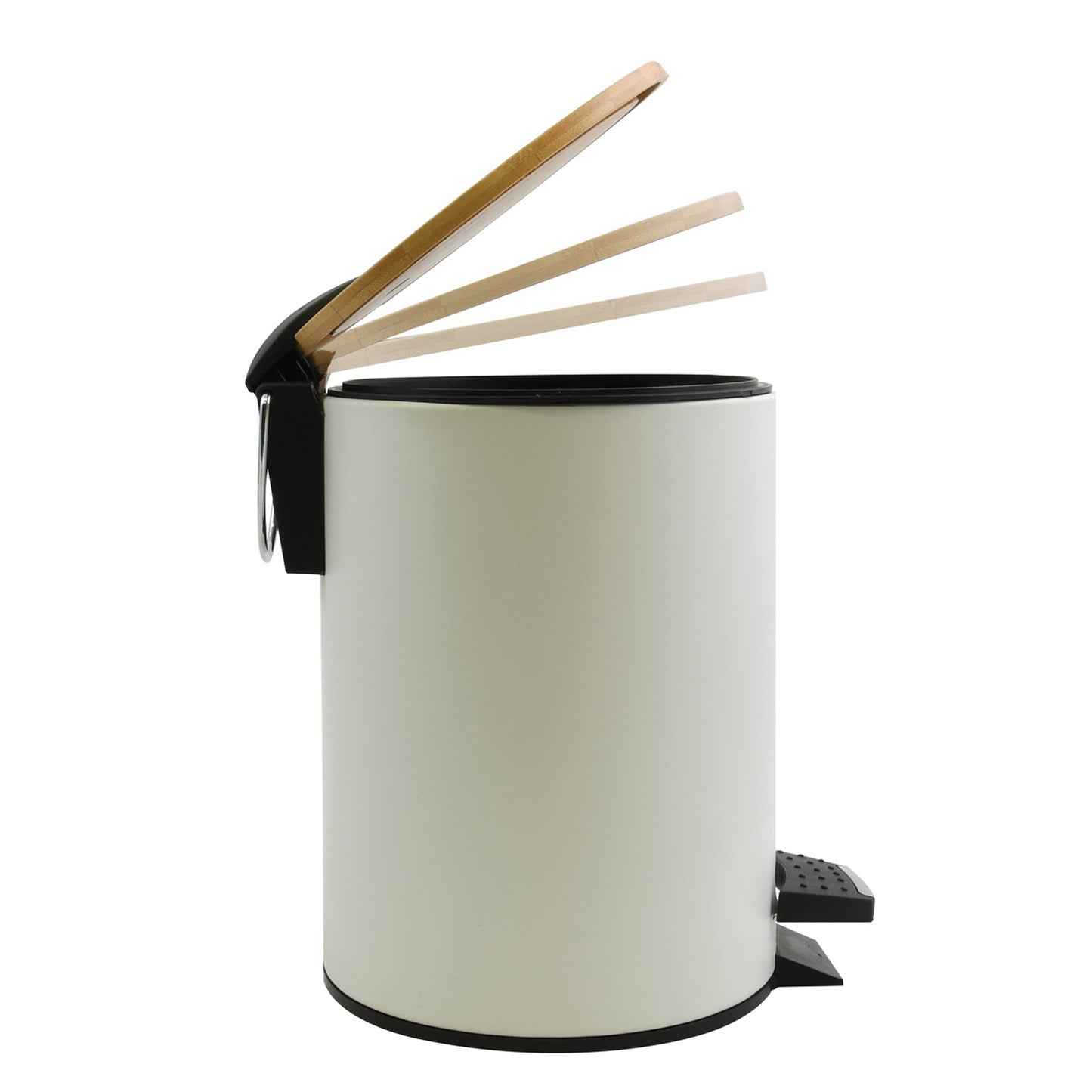 Cubo Con Pedal Con Inserto Spirella adonis 5 Litros De Acero En Color Blanco 25,5 X 20,5 Cm_4