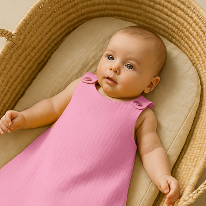 Saco De Dormir De Verano De Algodón Orgánico Rosa