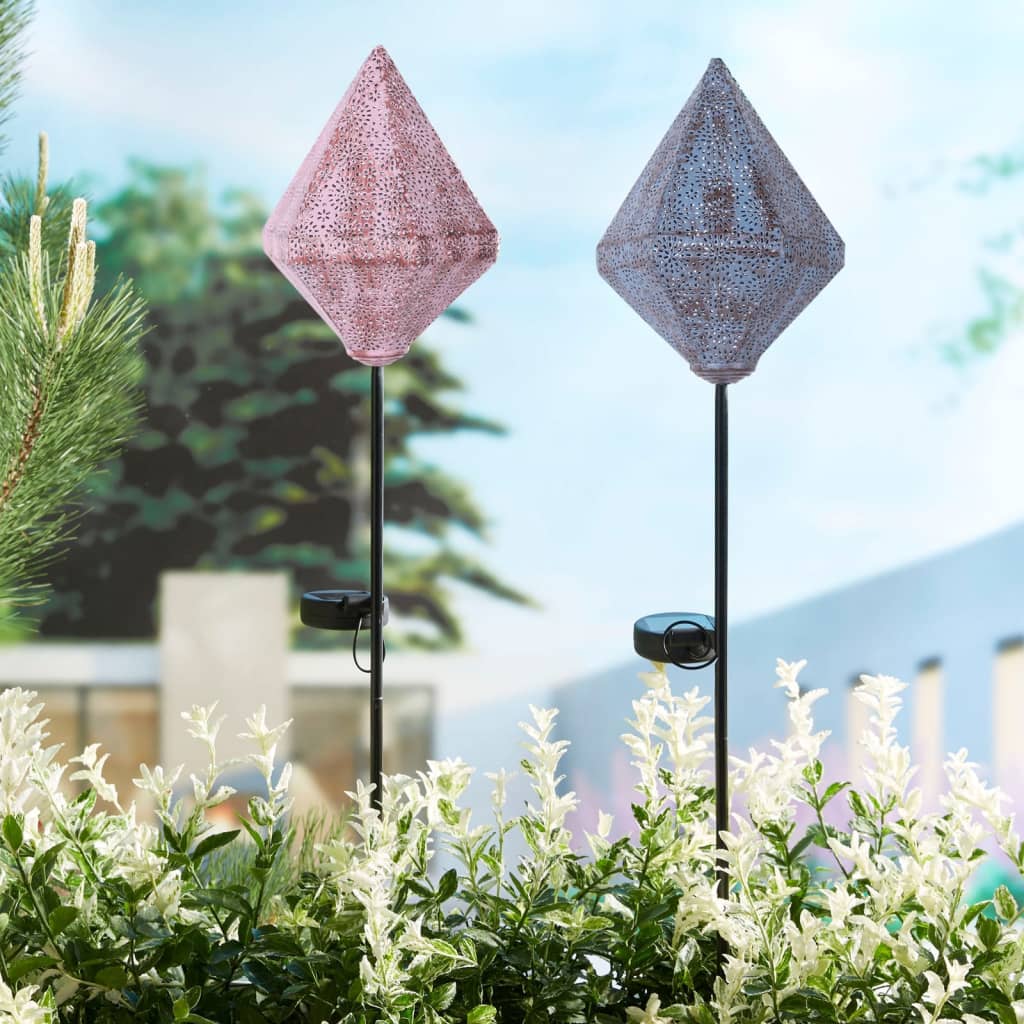 Luxform Lámpara Solar Led De Jardín Tyana Varilla Oriental Rosa_1