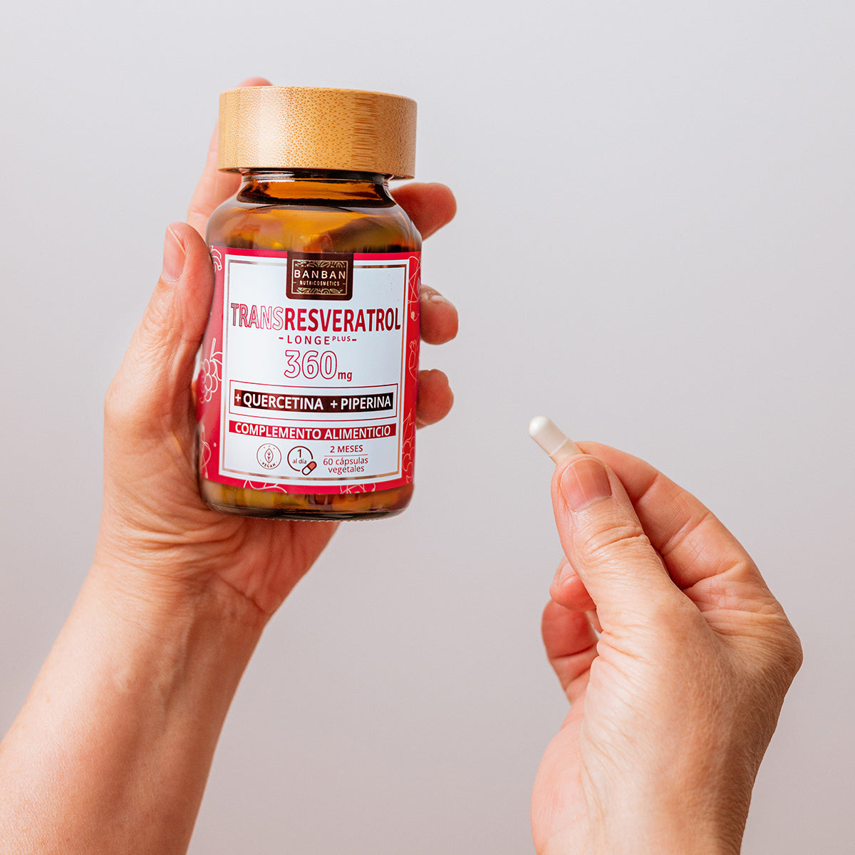 Trans-Resveratrol 300MG Quercitina 50MG Piperina 10MG 60 Cap Banban_1