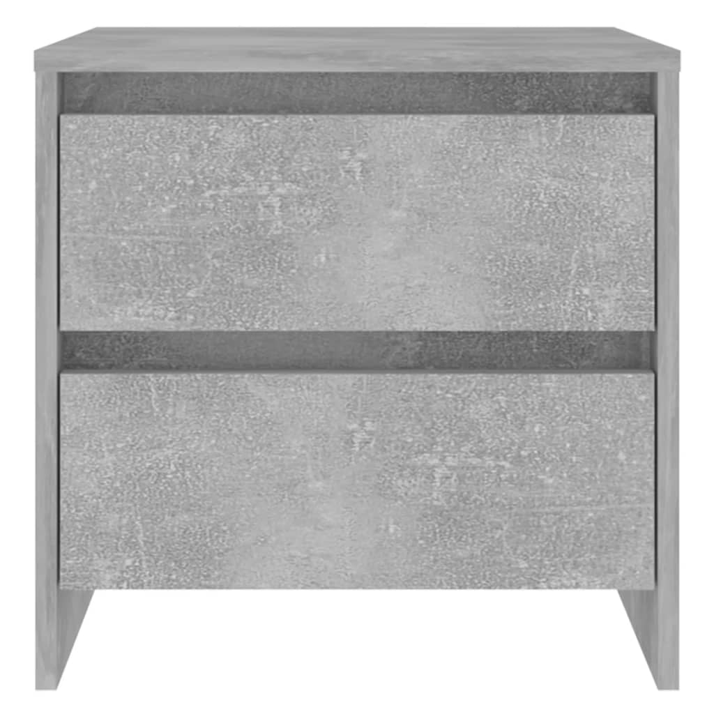 Mesita De Noche Madera Ingeniería Gris Hormigón 45x34,5x44,5 Cm_1