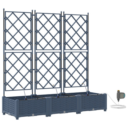 Vidaxl Jardineras Gris 120 X 40 X 126 Cm Acero_0