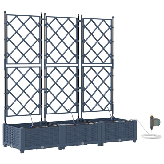 Vidaxl Jardineras Gris 120 X 40 X 126 Cm Acero_0