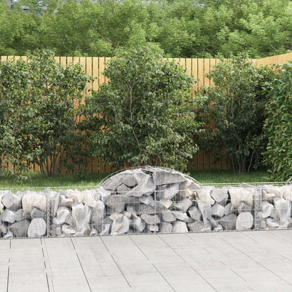 Cestas Gaviones 15 Uds Forma De Arco Hierro 200x50x40/60 Cm_1