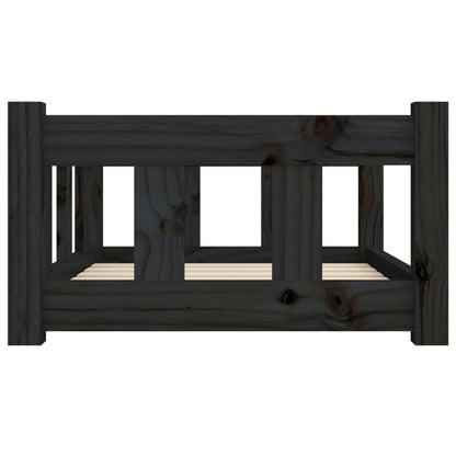 Cama Para Perros Madera Maciza De Pino Negro 65,5x50,5x28 Cm / Vetonek_2