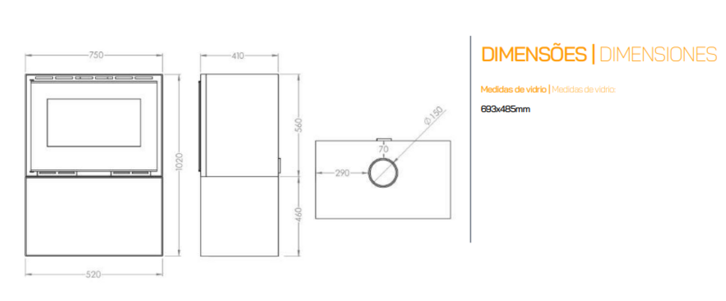 Estufa De Leña Metlor Modelo X1 Box_3