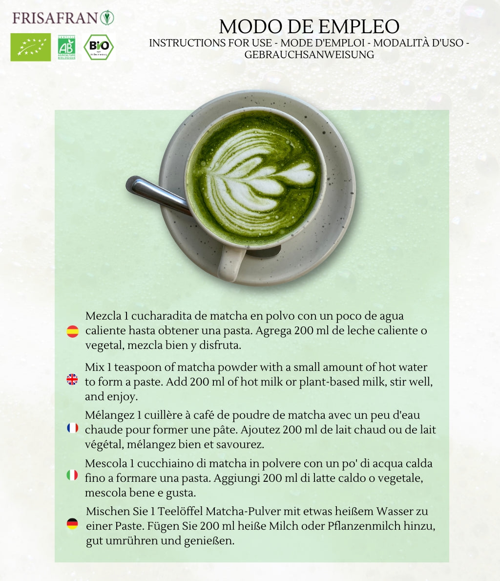 Matcha Latte Ecológico En Polvo | Calidad | Frisafran 200 G_1