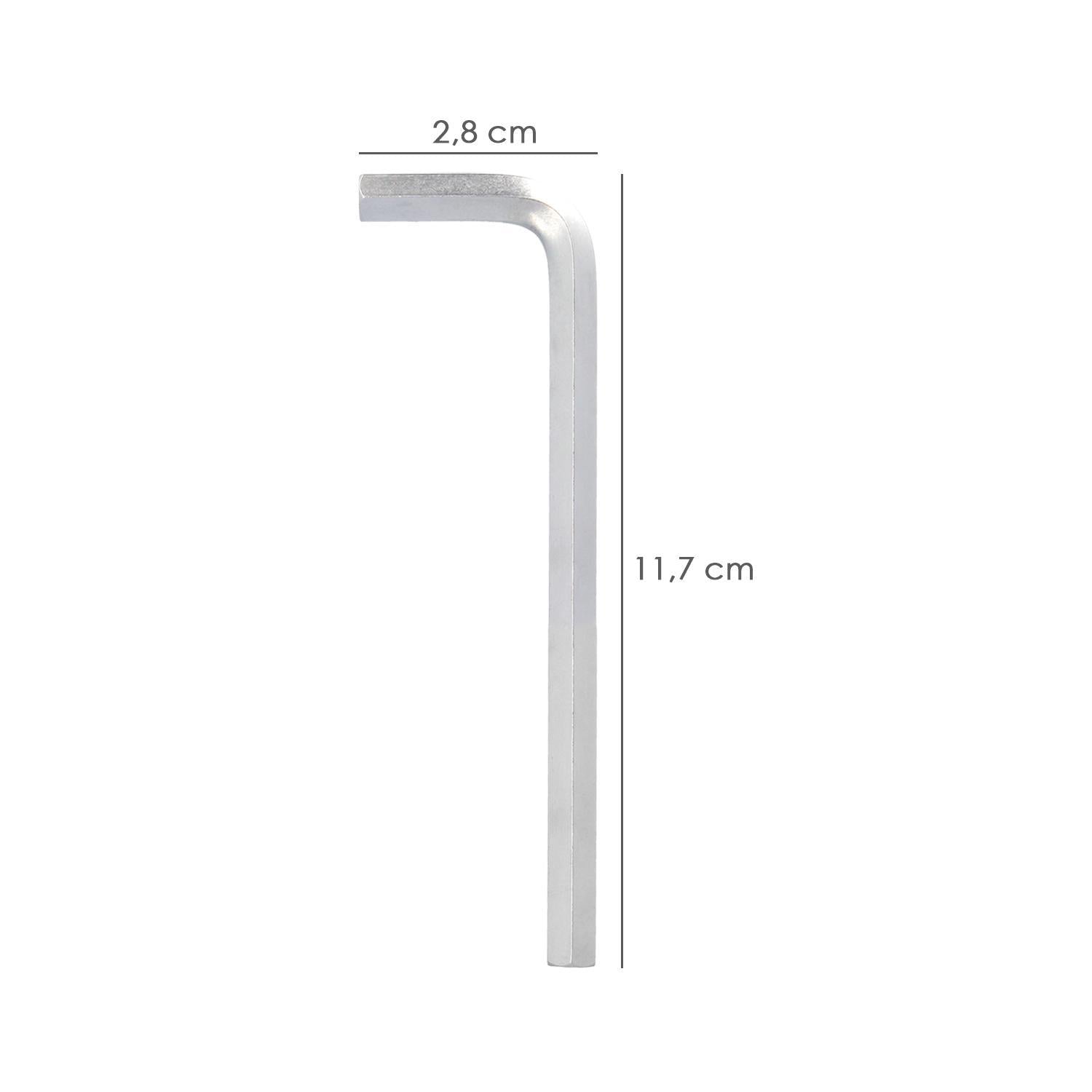 Llave Allen Larga Acero Cromo Vanadio Profesional 5,0 Mm. Llave Hexagonal, Llave Allen Taller Mecanica, Llave Allen Bricolaje