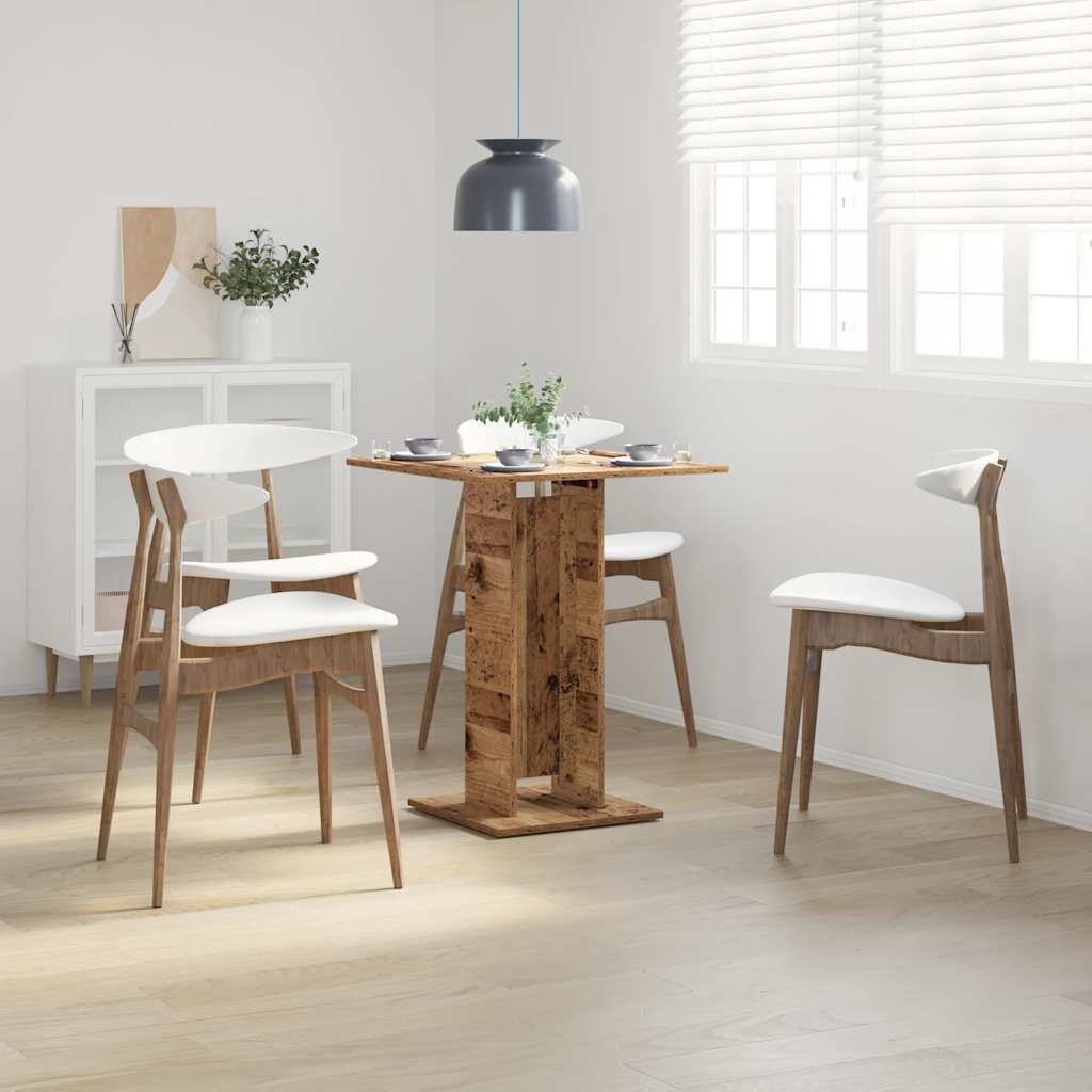 Mesa De Bistró De Madera De Ingeniería Envejecida 60x60x75 Cm_1