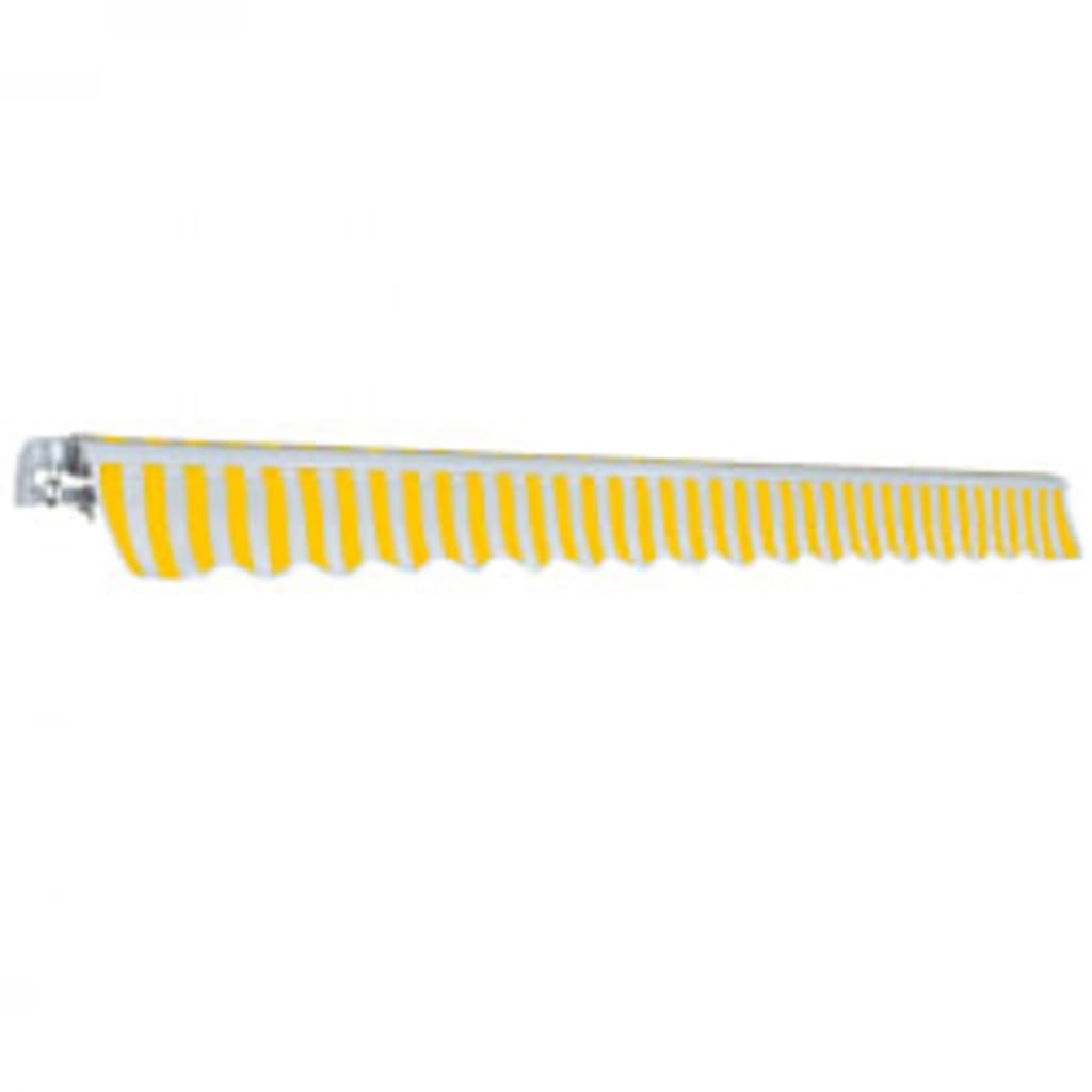 Toldo Plegable De Operación Manual 600 Cm Amarillo Y Blanco_5