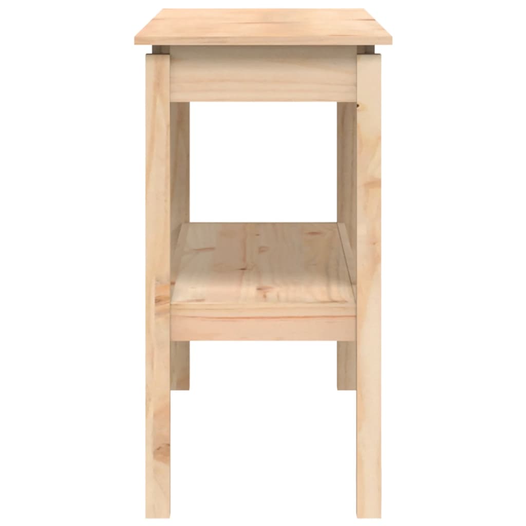 Mesa Consola Madera Maciza De Pino 110x40x75 Cm_3